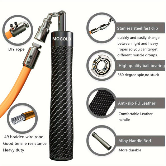 NNETM Heavy-Duty Steel Skipping Rope for Fitness Training