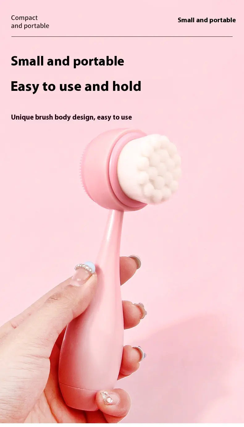 Facial Brush & Coral Fleece Hair Band Set