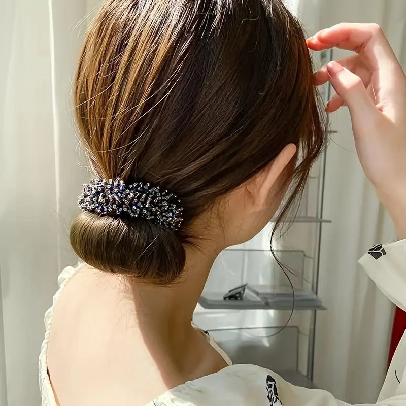 Korean Flower Bud Head Crystal Hairpin