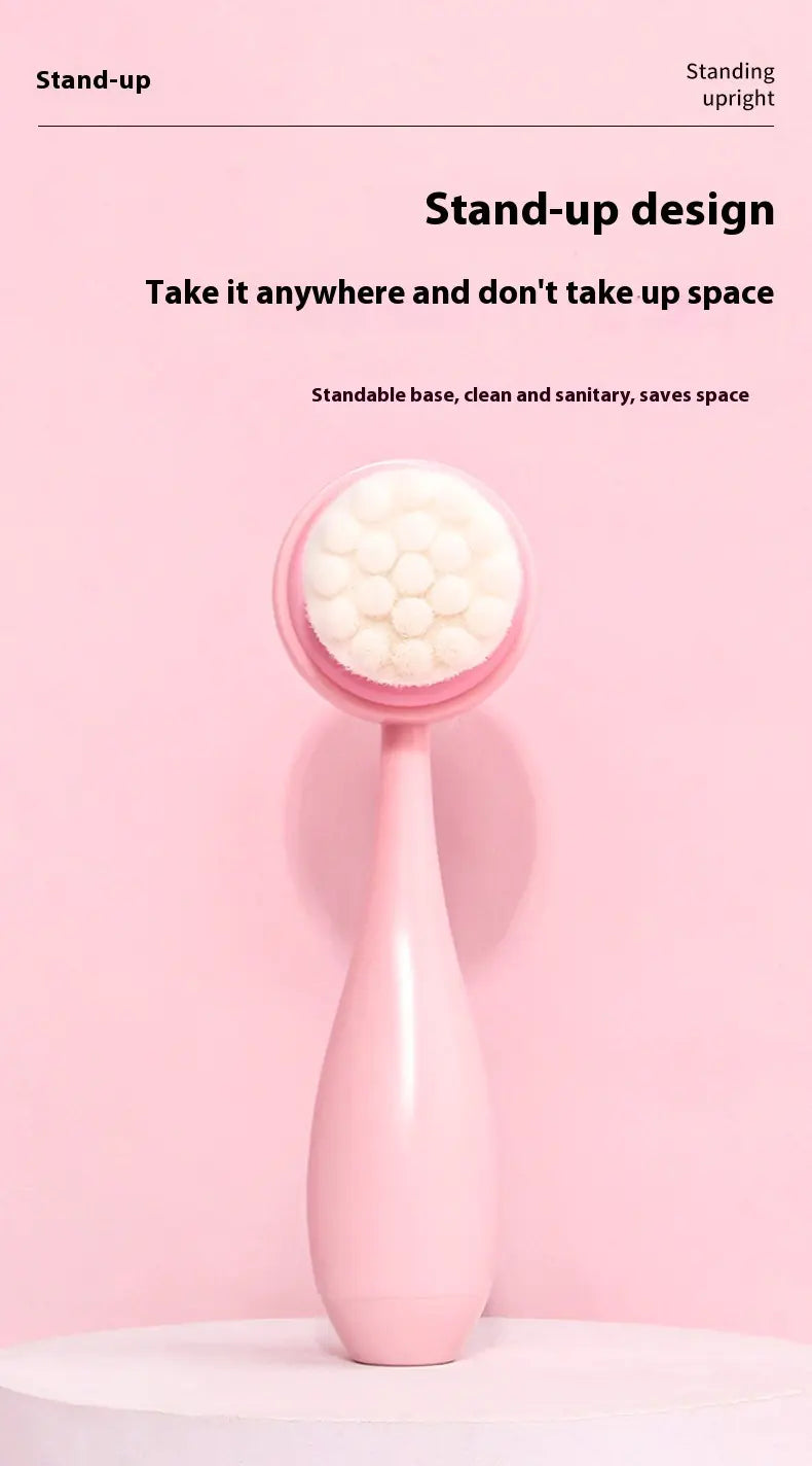 Facial Brush & Coral Fleece Hair Band Set