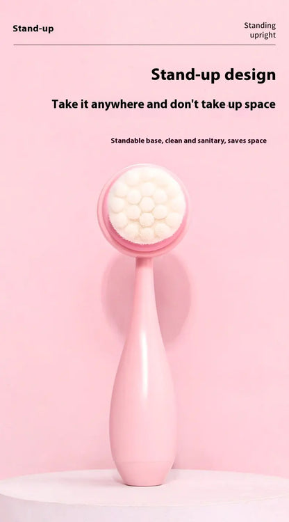 Facial Brush & Coral Fleece Hair Band Set