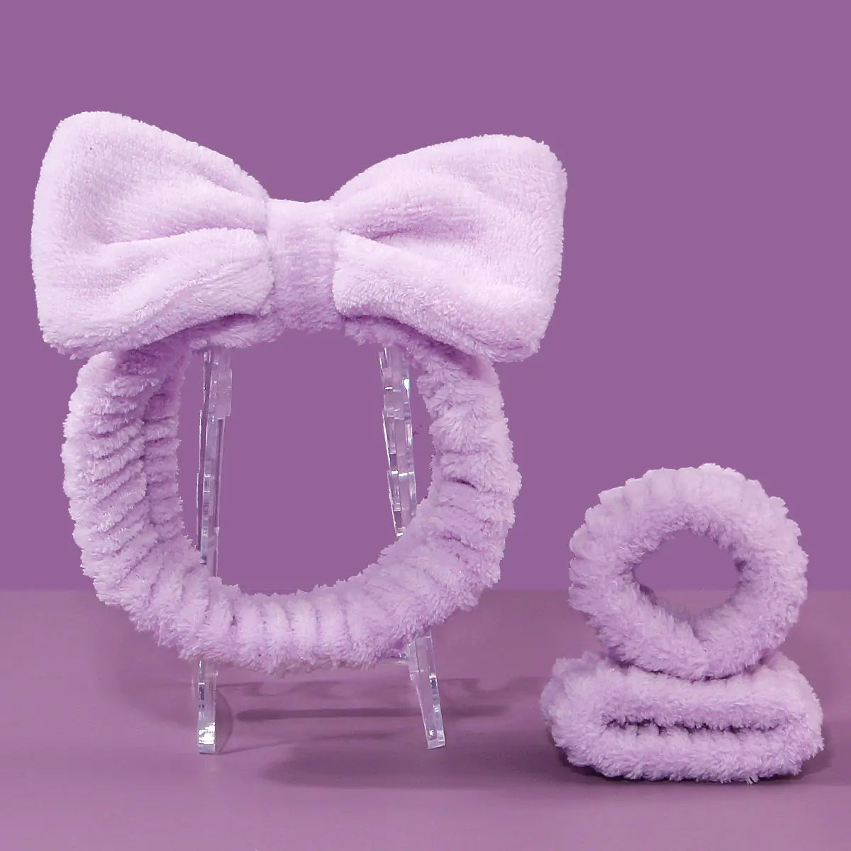 Facial Brush & Coral Fleece Hair Band Set