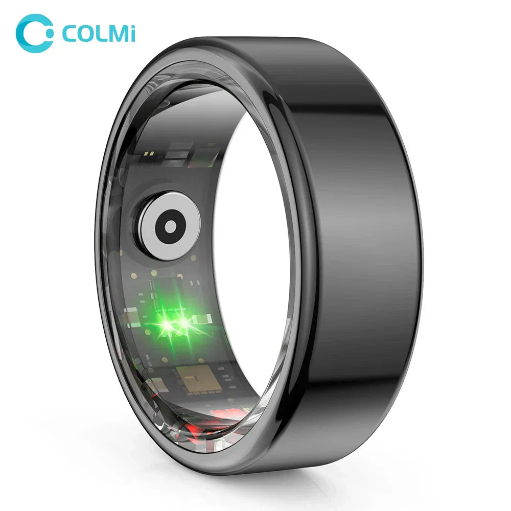 NNEOBA Titanium Steel Smart Ring with Health Monitoring, IP68 Waterproof, and Multi-sport Modes