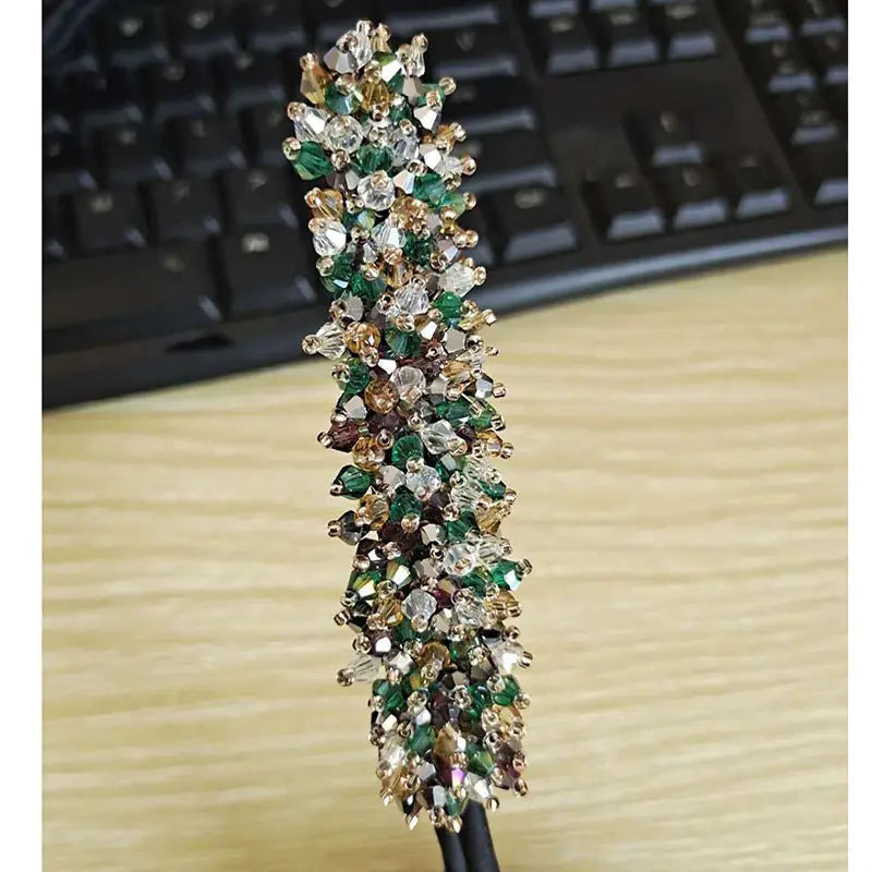 Korean Flower Bud Head Crystal Hairpin