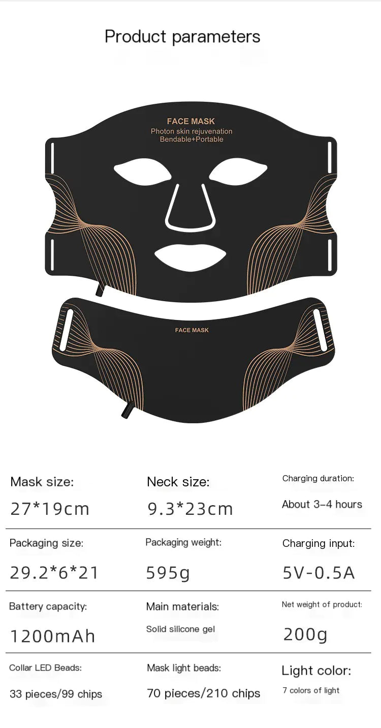 LED Light Therapy Beauty Mask Set