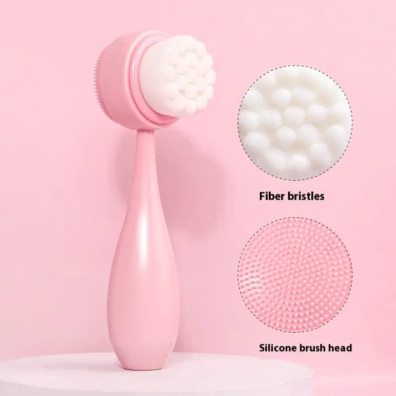 Facial Brush & Coral Fleece Hair Band Set